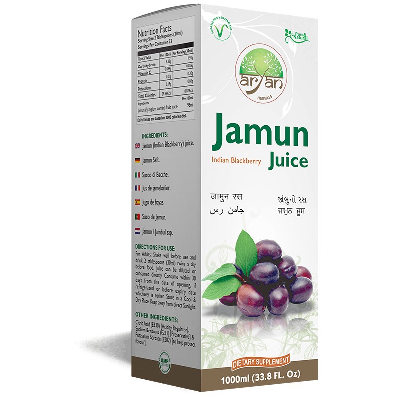 Aryan - Jamun (Indian Blackberry) Juice 1L
