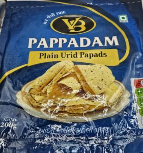 VB & Sons - Pappadam - Plain urid