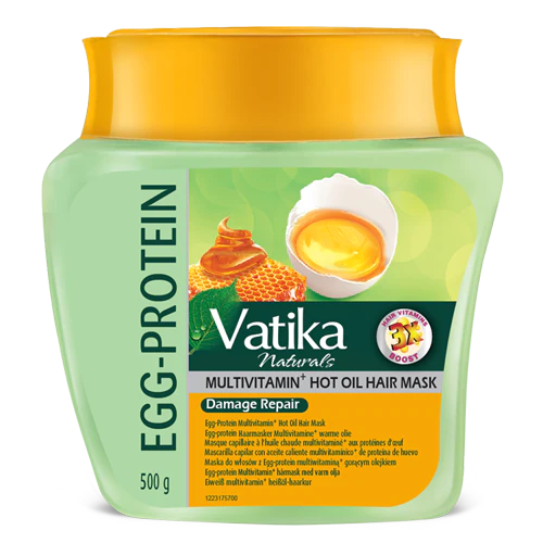 Vatika Naturals Egg-Protein Multivitamin + Hot Oil Hair Mask 500g
